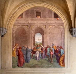 악마에 사로잡힌 한 여인을 해방시키는 성 필립보 베니시오_by Andrea del Sarto_photo by Sailko_in the Basilica of the Santissima Annunziata in Firenze_Italy.jpg